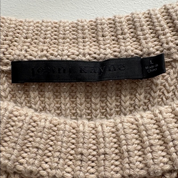 Jenni Kayne Tan Cotton Sweater Size Large - Picture 6 of 9
